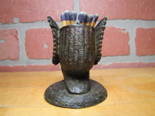Load image into Gallery viewer, Spread Winged Owl Antique Decorative Arts Cast Metal Match Holder Safe Vesta
