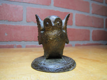 Load image into Gallery viewer, Spread Winged Owl Antique Decorative Arts Cast Metal Match Holder Safe Vesta
