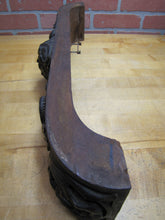 Load image into Gallery viewer, Devil Beast Head Licking Tongue Antique Wooden Carved High Relief Salvage Panel
