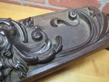 Load image into Gallery viewer, Devil Beast Head Licking Tongue Antique Wooden Carved High Relief Salvage Panel
