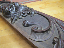 Load image into Gallery viewer, Devil Beast Head Licking Tongue Antique Wooden Carved High Relief Salvage Panel
