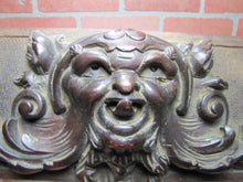 Load image into Gallery viewer, Devil Beast Head Licking Tongue Antique Wooden Carved High Relief Salvage Panel
