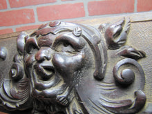 Load image into Gallery viewer, Devil Beast Head Licking Tongue Antique Wooden Carved High Relief Salvage Panel
