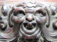 Load image into Gallery viewer, Devil Beast Head Licking Tongue Antique Wooden Carved High Relief Salvage Panel
