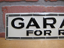 Load image into Gallery viewer, GARAGE FOR RENT Orig Old Embossed Tin Advertising Sign Repair Shop Gas Station
