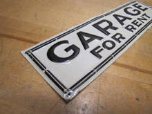 Load image into Gallery viewer, GARAGE FOR RENT Orig Old Embossed Tin Advertising Sign Repair Shop Gas Station
