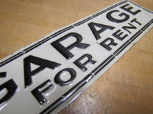 Load image into Gallery viewer, GARAGE FOR RENT Orig Old Embossed Tin Advertising Sign Repair Shop Gas Station
