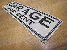 Load image into Gallery viewer, GARAGE FOR RENT Orig Old Embossed Tin Advertising Sign Repair Shop Gas Station
