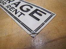 Load image into Gallery viewer, GARAGE FOR RENT Orig Old Embossed Tin Advertising Sign Repair Shop Gas Station
