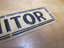 Load image into Gallery viewer, JANITOR Antique Advertising Sign Embossed Tin SAAL STANDARD BROOKLYN NY
