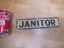 Load image into Gallery viewer, JANITOR Antique Advertising Sign Embossed Tin SAAL STANDARD BROOKLYN NY
