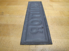 Load image into Gallery viewer, JANITOR Antique Advertising Sign Embossed Tin SAAL STANDARD BROOKLYN NY
