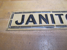 Load image into Gallery viewer, JANITOR Antique Advertising Sign Embossed Tin SAAL STANDARD BROOKLYN NY
