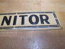 Load image into Gallery viewer, JANITOR Antique Advertising Sign Embossed Tin SAAL STANDARD BROOKLYN NY
