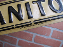 Load image into Gallery viewer, JANITOR Antique Advertising Sign Embossed Tin SAAL STANDARD BROOKLYN NY
