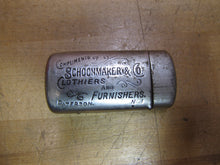 Load image into Gallery viewer, SCHOONMAKER &amp; Co CLOTHIERS &amp; FURNISHERS PATERSON NJ Antique Ad Match Holder Safe
