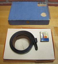 Load image into Gallery viewer, 1939 NYWF MOTHER OF PEARL BUCKLE &amp; BELT Set NEW YORK WORLD'S FAIR Souvenir MOP
