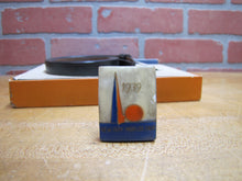 Load image into Gallery viewer, 1939 NYWF MOTHER OF PEARL BUCKLE &amp; BELT Set NEW YORK WORLD'S FAIR Souvenir MOP
