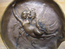 Load image into Gallery viewer, DUNHILL Art Nouveau Nude Beauty Waves Bronze Decorative Arts Tray Cigar Ashtray
