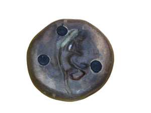 DUNHILL Art Nouveau Nude Beauty Waves Bronze Decorative Arts Tray Cigar Ashtray
