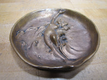 Load image into Gallery viewer, DUNHILL Art Nouveau Nude Beauty Waves Bronze Decorative Arts Tray Cigar Ashtray
