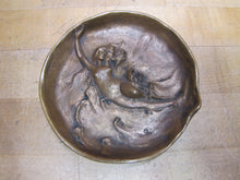 Load image into Gallery viewer, DUNHILL Art Nouveau Nude Beauty Waves Bronze Decorative Arts Tray Cigar Ashtray

