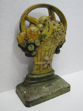 Load image into Gallery viewer, FRUIT BASKET Antique Cast Iron Doorstop Decorative Arts Statue Door Stopper
