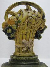 Load image into Gallery viewer, FRUIT BASKET Antique Cast Iron Doorstop Decorative Arts Statue Door Stopper
