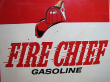 Load image into Gallery viewer, FIRE CHIEF GASOLINE Original Old Double Sided Gas Station Advertising Sign

