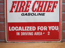 Load image into Gallery viewer, FIRE CHIEF GASOLINE Original Old Double Sided Gas Station Advertising Sign
