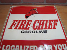 Load image into Gallery viewer, FIRE CHIEF GASOLINE Original Old Double Sided Gas Station Advertising Sign

