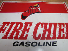 Load image into Gallery viewer, FIRE CHIEF GASOLINE Original Old Double Sided Gas Station Advertising Sign
