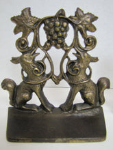 Load image into Gallery viewer, Foxes Grapes Aesop&#39;s Fable Borzoi Wolfhounds 1930 Creation Co Art Bookends
