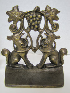 Foxes Grapes Aesop's Fable Borzoi Wolfhounds 1930 Creation Co Art Bookends