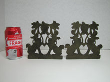 Load image into Gallery viewer, Foxes Grapes Aesop&#39;s Fable Borzoi Wolfhounds 1930 Creation Co Art Bookends
