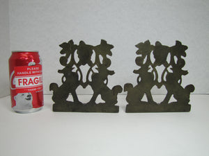 Foxes Grapes Aesop's Fable Borzoi Wolfhounds 1930 Creation Co Art Bookends