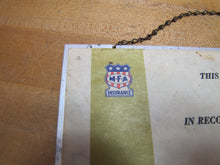 Load image into Gallery viewer, FARMERS MUTUAL HAIL INSURANCE Co of MISSOURI Old Advertising Sign CROP HAIL FIRE
