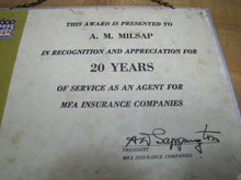 Load image into Gallery viewer, FARMERS MUTUAL HAIL INSURANCE Co of MISSOURI Old Advertising Sign CROP HAIL FIRE
