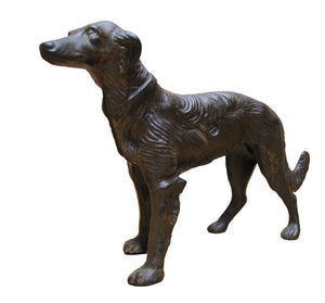 BORZOI WOLFHOUND Antique Cast Iron Dog Doorstop Decorative Art Statue