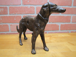 BORZOI WOLFHOUND Antique Cast Iron Dog Doorstop Decorative Art Statue
