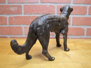 BORZOI WOLFHOUND Antique Cast Iron Dog Doorstop Decorative Art Statue