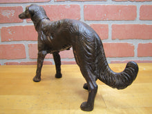 Load image into Gallery viewer, BORZOI WOLFHOUND Antique Cast Iron Dog Doorstop Decorative Art Statue
