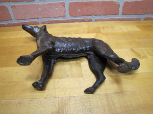 BORZOI WOLFHOUND Antique Cast Iron Dog Doorstop Decorative Art Statue