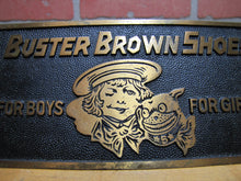 Load image into Gallery viewer, BUSTER BROWN SHOES FOR BOYS GIRLS c1930s Store Display Sign BOSTONIAN BRONZES
