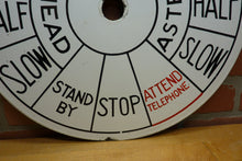 Load image into Gallery viewer, THE MCNAB Original Old Ships Maritime Telegraph Engine Order Porcelain Face Sign
