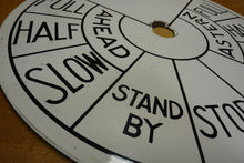Load image into Gallery viewer, THE MCNAB Original Old Ships Maritime Telegraph Engine Order Porcelain Face Sign
