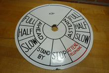 Load image into Gallery viewer, THE MCNAB Original Old Ships Maritime Telegraph Engine Order Porcelain Face Sign
