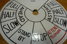Load image into Gallery viewer, THE MCNAB Original Old Ships Maritime Telegraph Engine Order Porcelain Face Sign
