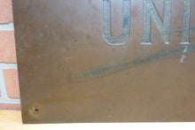 Load image into Gallery viewer, TEMPLE UNIVERSITY Antique School Advertising Sign Impressed Lettering Display Ad
