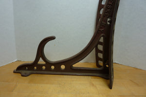 J W FISKE NY Antique 19c Cast Iron Saddle Tack Holder Bracket Hanger Old Paint